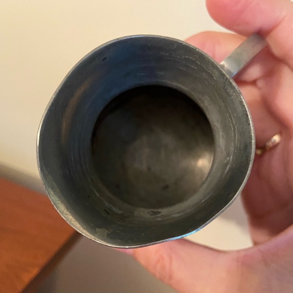 Norway Pewter Creamer Norwegian by Broderie Mylius  Vintage Rare Atomic Pattern - Picture 3 of 9